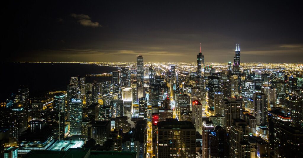 Downtown Chicago at Night